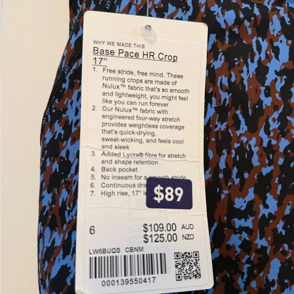 NWT Lululemon Cropped Base Pace Leggings - Picture 3 of 5